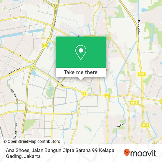 Ana Shoes, Jalan Bangun Cipta Sarana 99 Kelapa Gading map