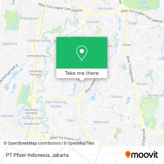 PT Pfizer Indonesia map