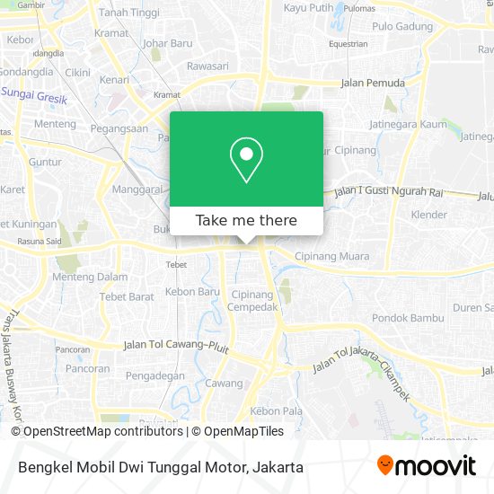 Bengkel Mobil Dwi Tunggal Motor map