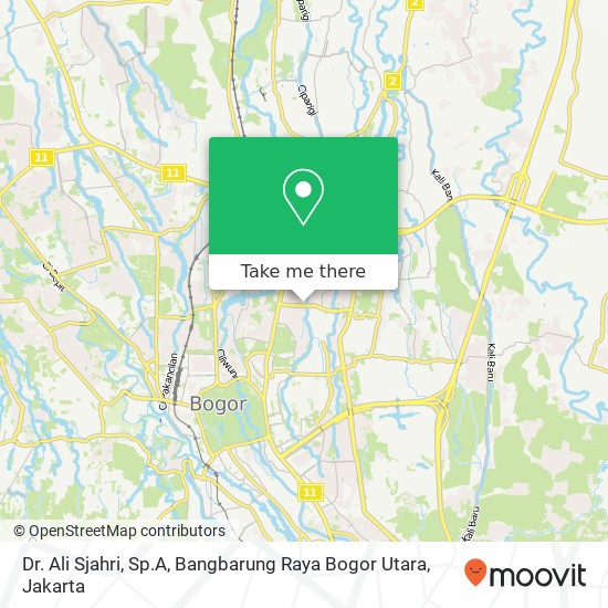 Dr. Ali Sjahri, Sp.A, Bangbarung Raya Bogor Utara map