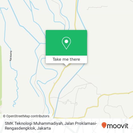 SMK Teknologi Muhammadiyah, Jalan Proklamasi-Rengasdengklok map