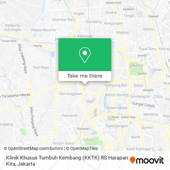 Klinik Khusus Tumbuh Kembang (KKTK) RS Harapan Kita map