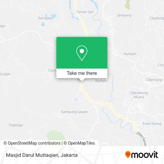 Masjid Darul Muttaqien, Perum Alam Parung map