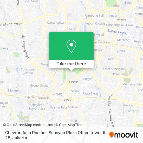 Chevron Asia Pacific - Senayan Plaza Office tower lt. 25 map