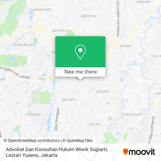 Advokat Dan Konsultan Hukum Wiwik Sugiarti, Lestari Yuseno map