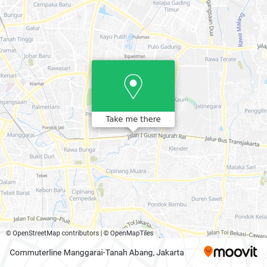 Commuterline Manggarai-Tanah Abang map