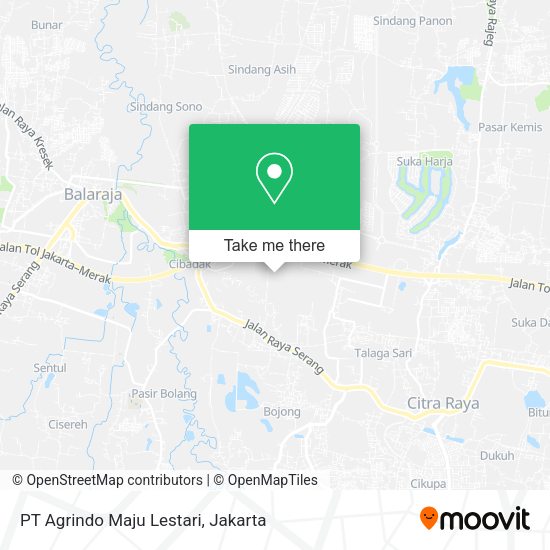 PT Agrindo Maju Lestari, Cikupa 15710 map