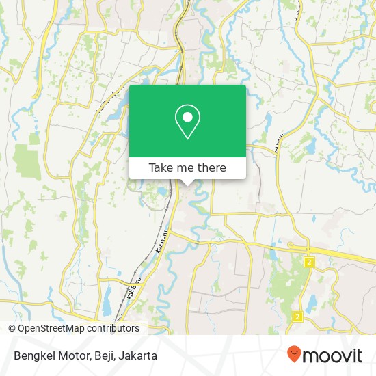 Bengkel Motor, Beji map