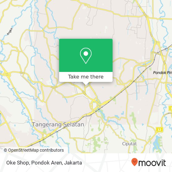 Oke Shop, Pondok Aren map