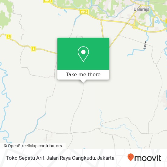 Toko Sepatu Arif, Jalan Raya Cangkudu map