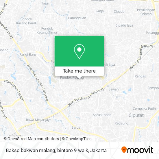 Bakso bakwan malang, bintaro 9 walk map