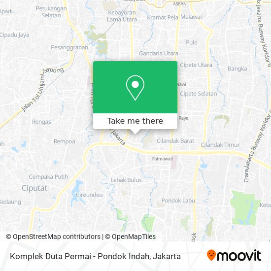 Komplek Duta Permai - Pondok Indah map