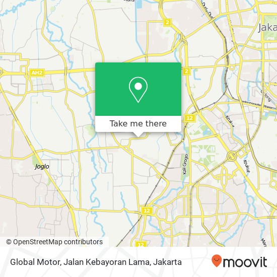 Global Motor, Jalan Kebayoran Lama map