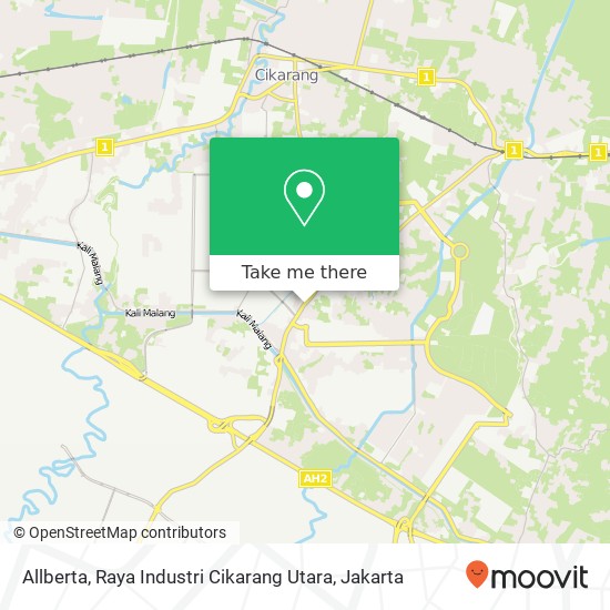Allberta, Raya Industri Cikarang Utara map