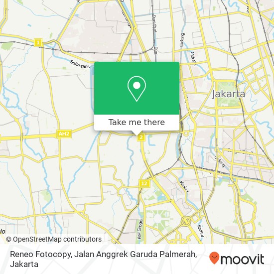 Reneo Fotocopy, Jalan Anggrek Garuda Palmerah map