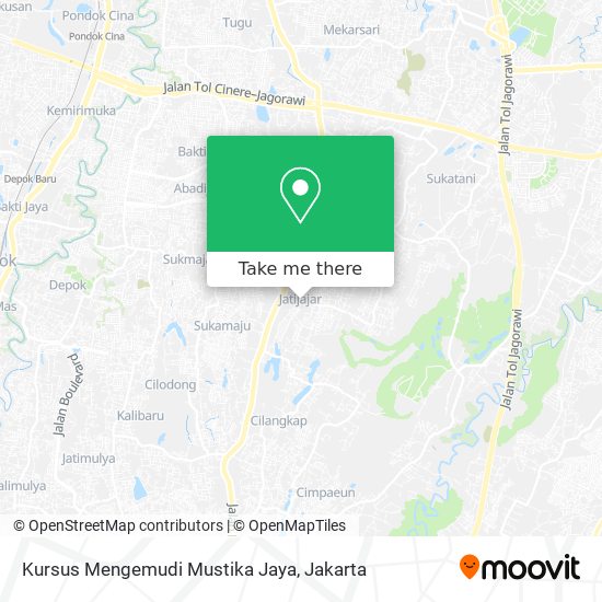 Kursus Mengemudi Mustika Jaya map