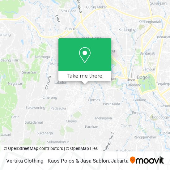 Vertika Clothing - Kaos Polos & Jasa Sablon map