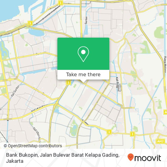 Bank Bukopin, Jalan Bulevar Barat Kelapa Gading map