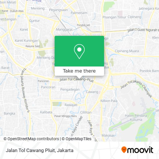 Jalan Tol Cawang Pluit map