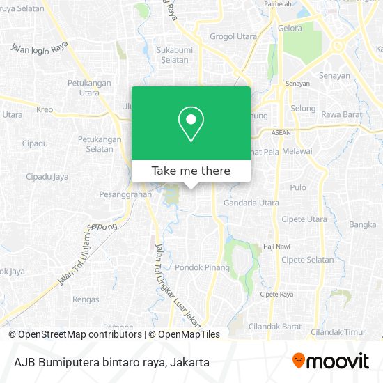 AJB Bumiputera bintaro raya map