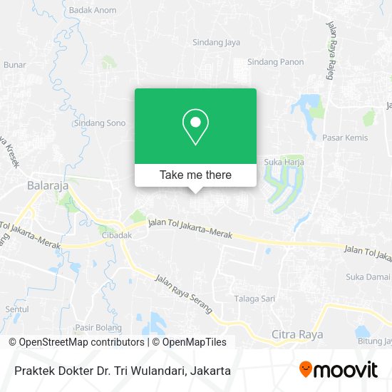 Praktek Dokter Dr. Tri Wulandari, Jalan Aglaonema Raya Sindang Jaya map