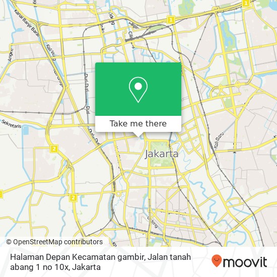 Halaman Depan Kecamatan gambir, Jalan tanah abang 1 no 10x map