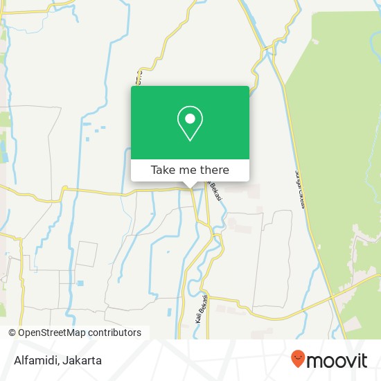 Alfamidi, Jalan Raya Kedaung Babelan map