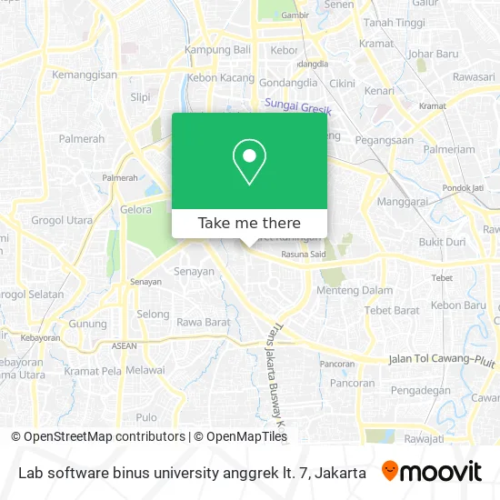 Lab software binus university anggrek lt. 7 map
