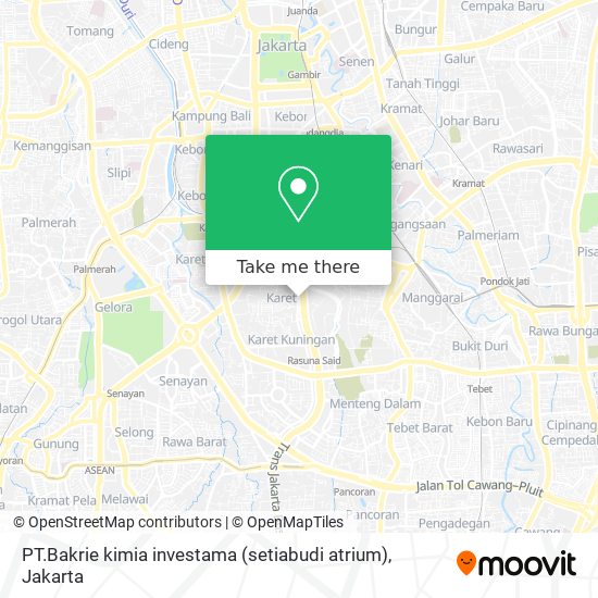 PT.Bakrie kimia investama (setiabudi atrium) map