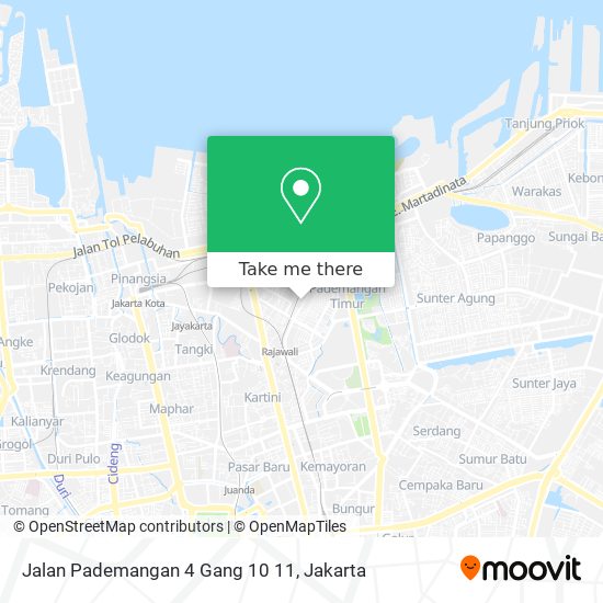 Jalan Pademangan 4 Gang 10 11 map