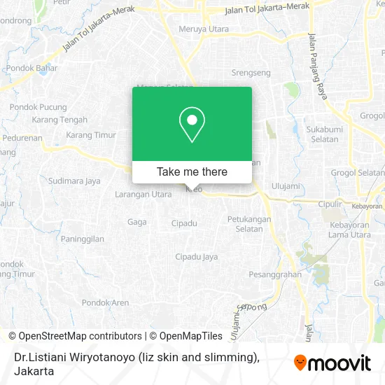 Dr.Listiani Wiryotanoyo (liz skin and slimming) map