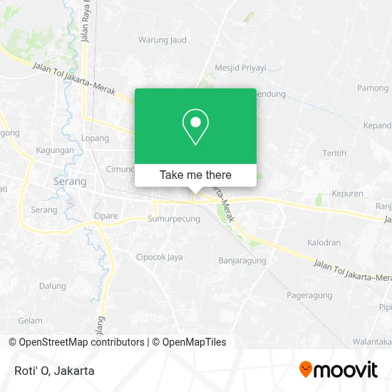 Roti' O, Jalan Jenderal Sudirman Cipocok Jaya map