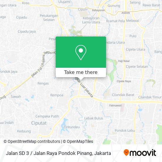 Jalan SD 3 / Jalan Raya Pondok Pinang map