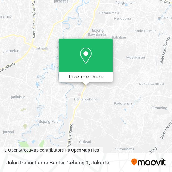 Jalan Pasar Lama Bantar Gebang 1 map