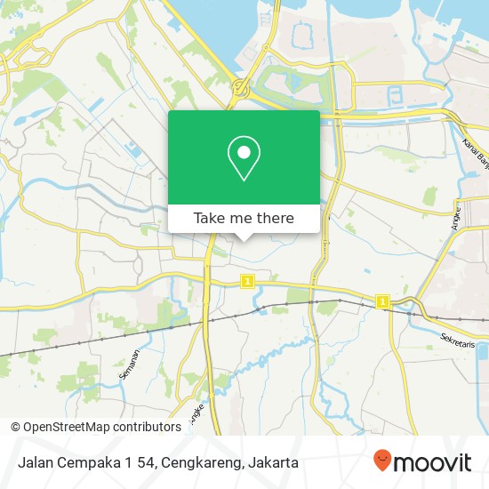 Jalan Cempaka 1 54, Cengkareng map