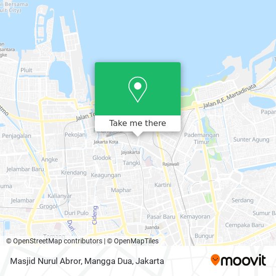 Masjid Nurul Abror, Mangga Dua map