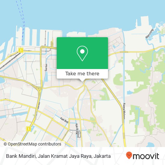 Bank Mandiri, Jalan Kramat Jaya Raya map