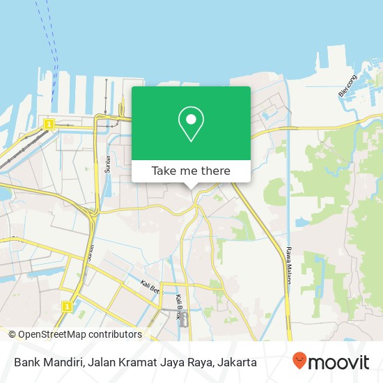 Bank Mandiri, Jalan Kramat Jaya Raya map