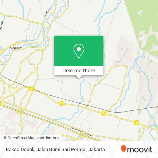 Bakso Doank, Jalan Bumi Sari Permai map