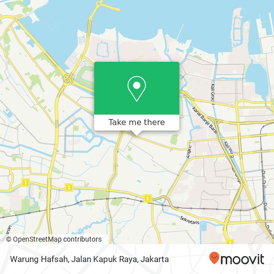 Warung Hafsah, Jalan Kapuk Raya map