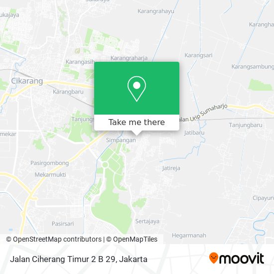 Jalan Ciherang Timur 2 B 29 map