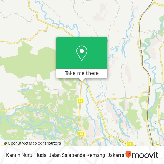 Kantin Nurul Huda, Jalan Salabenda Kemang map