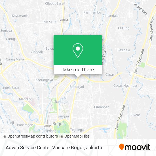 Advan Service Center Vancare Bogor map