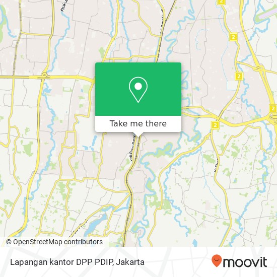 Lapangan kantor DPP PDIP map