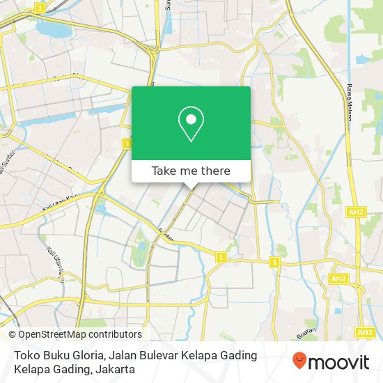 Toko Buku Gloria, Jalan Bulevar Kelapa Gading Kelapa Gading map