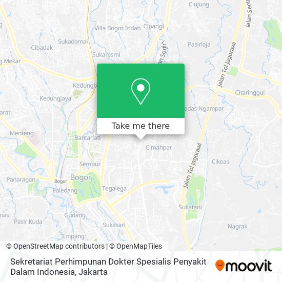 Sekretariat Perhimpunan Dokter Spesialis Penyakit Dalam Indonesia map