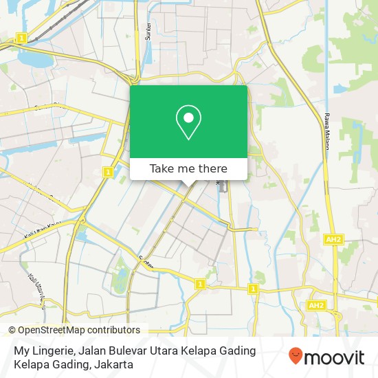 My Lingerie, Jalan Bulevar Utara Kelapa Gading Kelapa Gading map