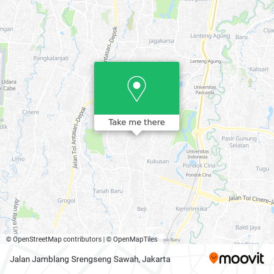 Jalan Jamblang Srengseng Sawah map