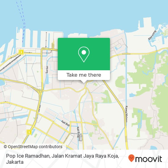 Pop Ice Ramadhan, Jalan Kramat Jaya Raya Koja map