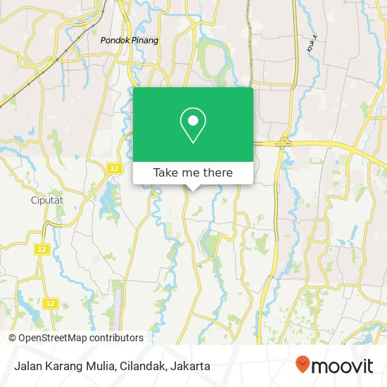 Jalan Karang Mulia, Cilandak map